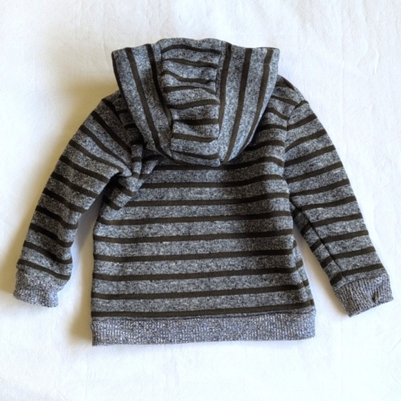george gray & olive green striped hoodie sweatshirt 18-24 months baby boy - Picture 7 of 7